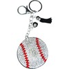 Woodstar Sports Keychain (Baseball, Soccer, Basketball, Volleyball, Rugby) Cushion Sequin