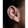 COCHARM G23 Titanium Dangling Chain Helix Earrings Stud 16g Flat
