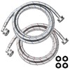 6Ft Stainless Steel Washer Hose with 90 Degree Elbow by