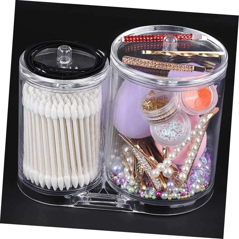 Ciieeo Multifunctional Cotton Pad and Swab Storage Box Lid Organizer