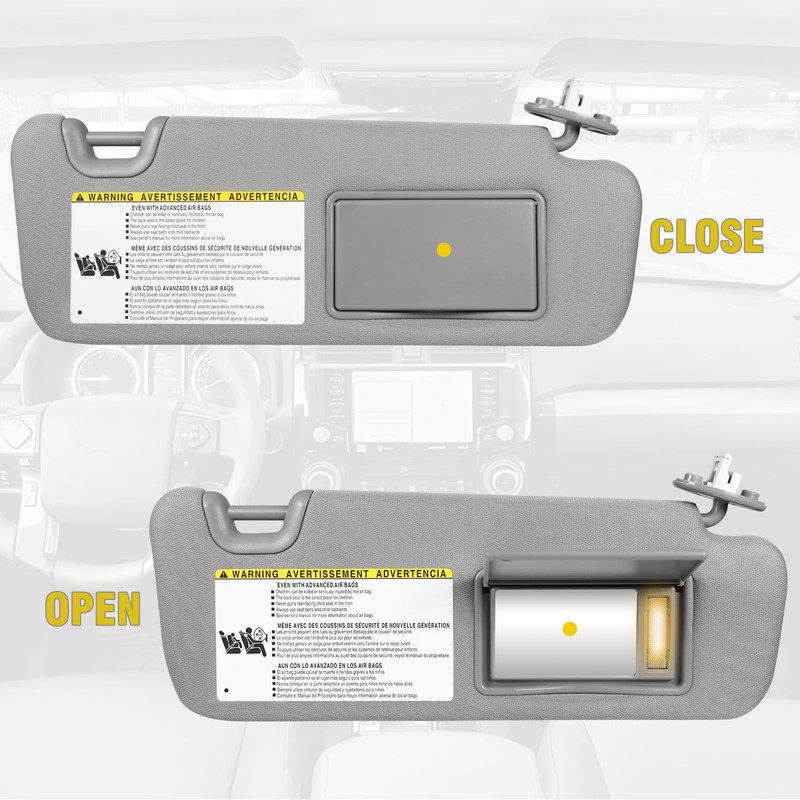 QUAYUB Driver Left & Passenger Right Side Sun Visor Replacement
