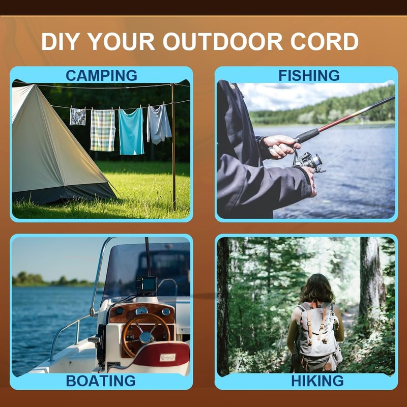 Legnowit Micro Paracord, 1.18mm x 100ft Thin Mini Utility Braided