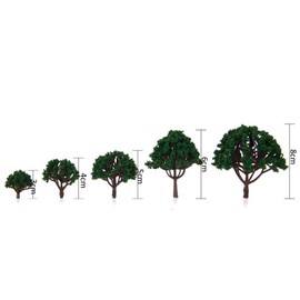 Housoutil Spur N Trees 20 Pieces Landscape Trees Mixed Tree Yellow Landscape Layout Props for Landscape DIY Garden Ornament 3 cm - 8 cm