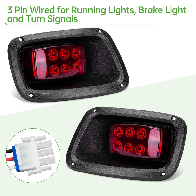 10L0L Golf Cart EZGO Headlight Kit (12V) - Headlight and