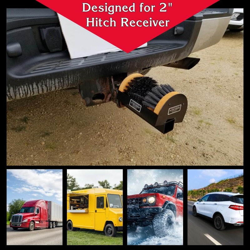 SCRUSHER Hitch Mounted Original Boot & Shoe Cleaner for 2"