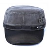 Work Cap, Faux Leather, Distressed Bio-Wash, Perfect Fit, Unisex, gray