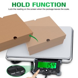 NORJIN Postal Scales 660lbs Shipping Scale, 16"X 12" Large Platform Scale, Heavy Duty Industrial Scale for Package, Battery Not Included