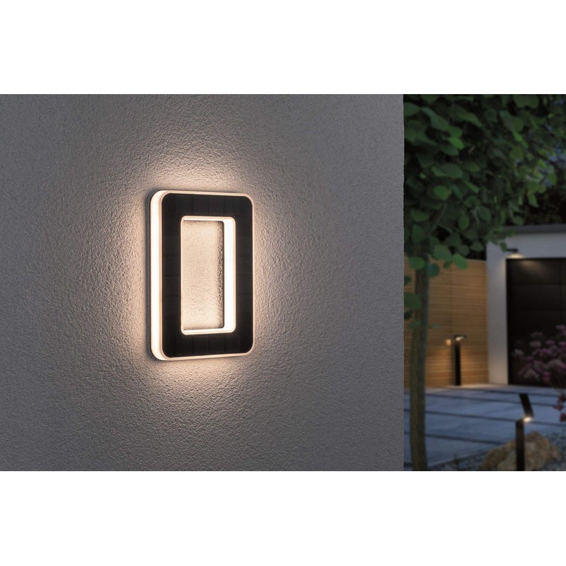 Paulmann Outdoor Solar House Number 0 3000 K IP44 Akk