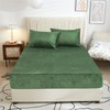 Fitted Sheet Set, 90 x 200 cm, Warm, Green, Olive