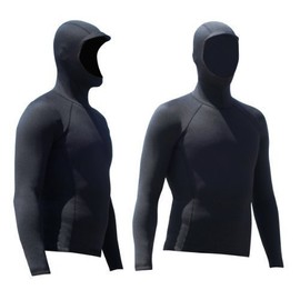 NCW - North Coast Wetsuits 1.5 mm neoprene hooded long sleeve surf rash vest ideal SUP