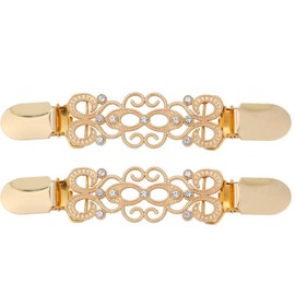 Aqualoach Women's Stole Clip, 5.1 inches (13 cm), Set of 2, Antique Style, Vintage Style, Cardigan Clip, Scarf Fastening, For Weddings, Parties, Fall Prevention, Stylish, Cute