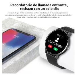 Smartwatch Zl02d Display De 1.28 Con Correa Color Negro Relojes inteligente hombre