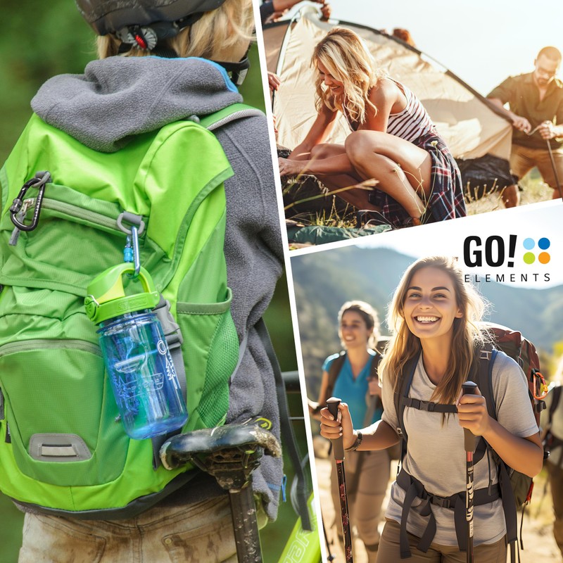 GO!elements Mini Carabiner Micro 6 with Screw Fastener, blue