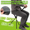 Portable Walking Stick with Cushion, Adjustable Height Cane with Seat,