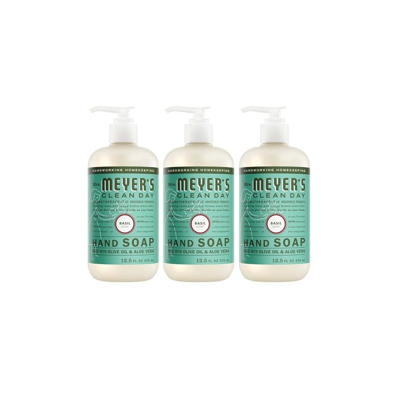 Mrs. Meyerâ€™s Clean Day Liquid Hand Soap, Basil Scent, 12.5