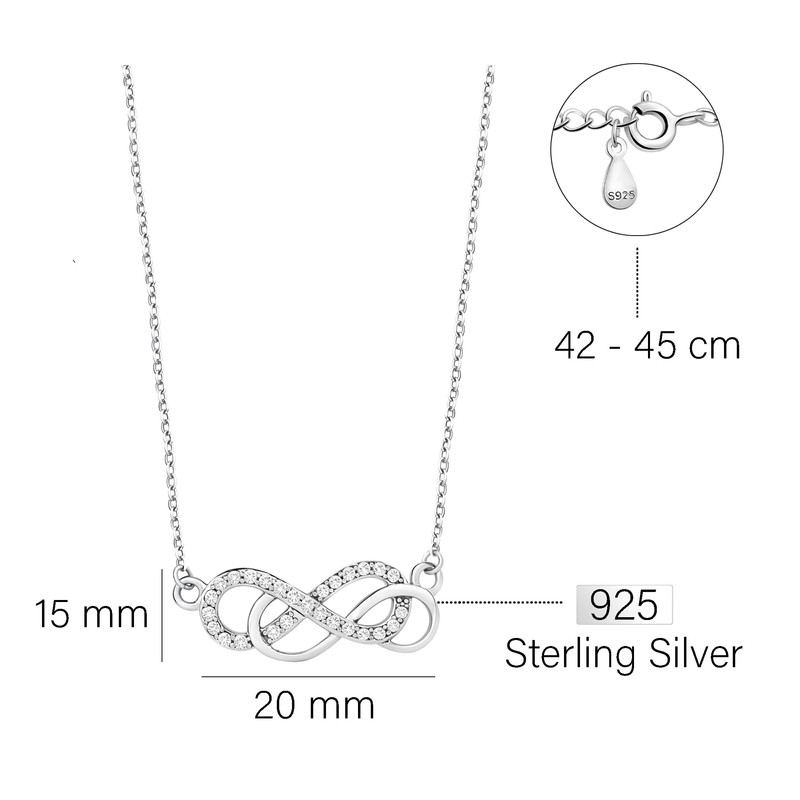 Sofia Milani - Women's Necklace 925 Silver with Zirconia Stones