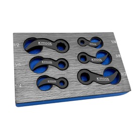 6 Pcs Pry Bar Wrench Adaptor Head Set, Crowbar Adapter Head Tool, Half Shaft Removal Car Repairing Tools 1/2" 3/8" 1/4" D 8pt (Square) Profile