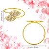BSITSSS Pack of 12 Gold Napkin Rings, Leaves Napkin Ring,