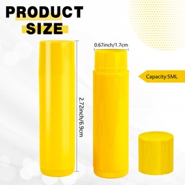 96 Pcs 5g Lip Balm Tubes bulk Plastic Empty Lip Balm Containers Refillable Rotatable Lipstick Tubes DIY Lip Gloss Balm Tube Holder for DIY Cosmetic, 8 Colors