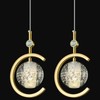 BNHHLZ Gold Pendant Lights Kitchen Island 2 Pack with Bubble