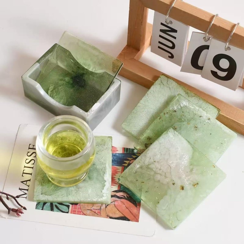 18PCS Coaster Resin Molds Silicone,Silicone Resin Coaster Molds Set with