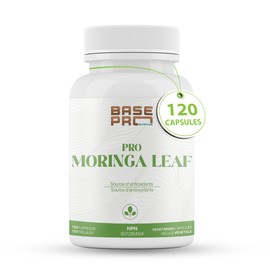 PRO Moringa Leaf Capsules - 120 CAPSULES | Moringa Leaf 1200mg per Serving | Base Pro Nutrition | 120 Vegetarian Capsules | Pro Moringa Leaf Powder | MORINGA