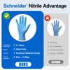 Schneider Nitrile Exam Gloves - M, 100-ct Box,Blue Disposable Gloves,
