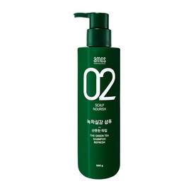 Amos Professional Green Tea Realistic Shampoo Refreshing Type Oily Scalp 500gX1 Box / 아모스 프로페셔널 녹차실감 샴푸 산뜻한타입 두피 지성 500gX1박스