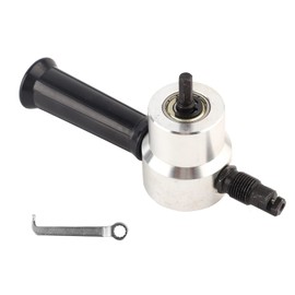 160A Metal Nibbler, Sheet Double Headed Nibbler Cutter Drill Attachment Cutting Tool with Wrench and Handle, Hand Sheet Metal Nibbler Saw Cutter Dual Head Metal Cutting Tool