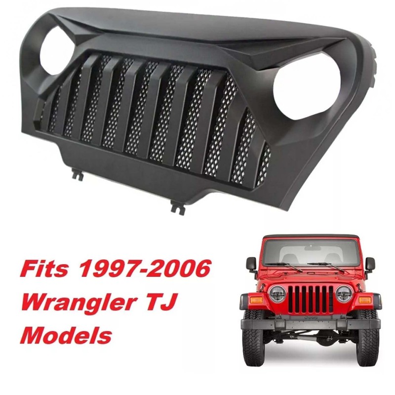 BST BSSP Matte Black Front Gladiator Grille W/Mesh Replacement For