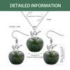 JunyiDIY 3D Fruit Earrings | Zircon and Indian Agate Leaf