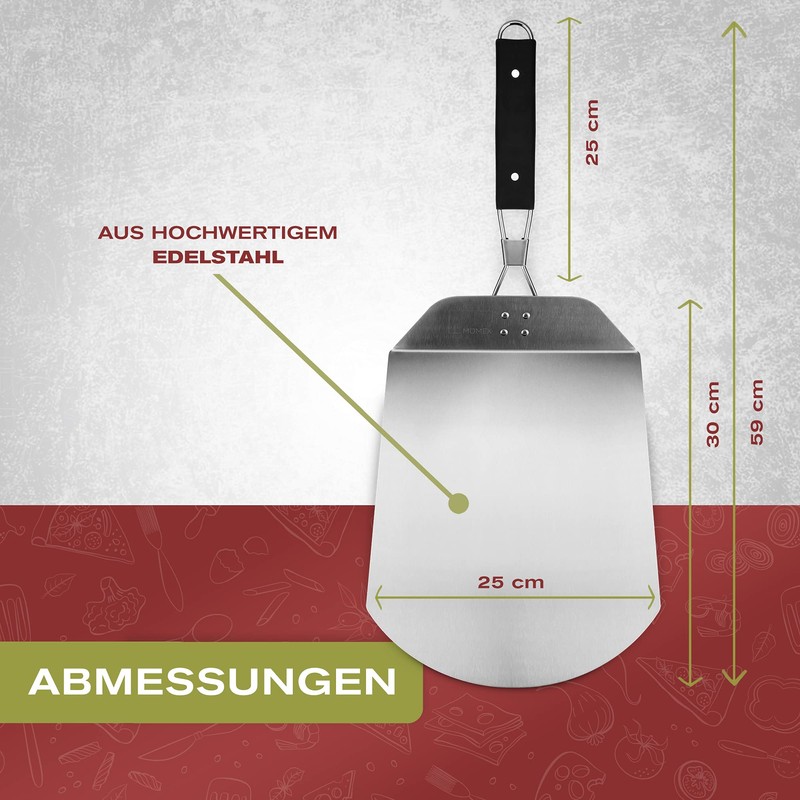 Momex pizza spatula for the grill and oven, pizza spatula