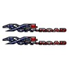 2 x American Flag 4x4 3D Off-Road Truck Bed Vinyl