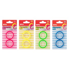 APLI 19666 Highlighter Tape Set 4 Neon Colours Rolls Highlighter Neon Colours Transparent Removable