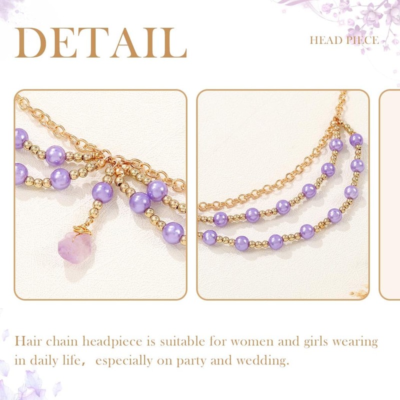 Generse Boho Head Pearl Gold Head Bow Women Girls Hair