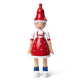 Kay Bojesen Christmas Girl Lise Figures 17.5 cm Wooden Figures, Red