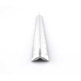 honbay aluminio 30 cm - Ingeniería Escala Triangular Regla 1: 20, 1: 25, 1: 50, 1: 75, 1: 100, 1: 150, Plateado
