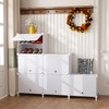 AWTATOS Shoe Rack, 6 Tier Shoe Storage Cabinet with Door,