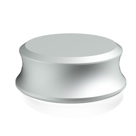 HiFi Universal LP Record Stabiliser with Protective Soft Pad, 280 g Lightweight, Aluminium Turntable Stabiliser Clip, Fits Under the Dust Cover of the Turntable (Matte Silver)