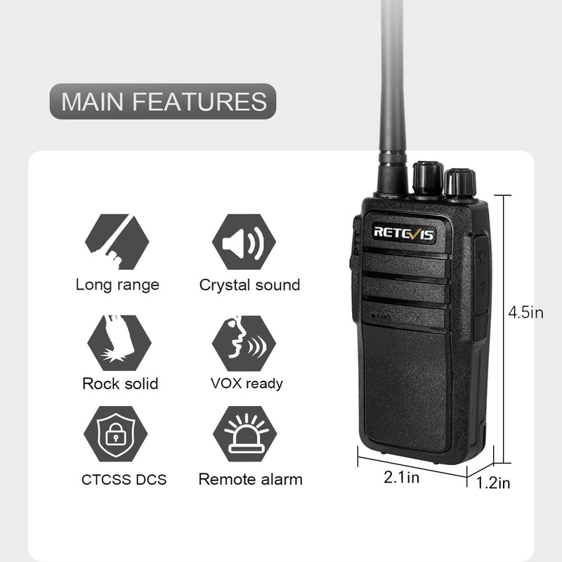 Retevis RT21 Updated Walkie Talkies Adults, Two Way Radios Long