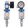 Spray Gun Air Regulator Aluminum Alloy Plastic In Line Water