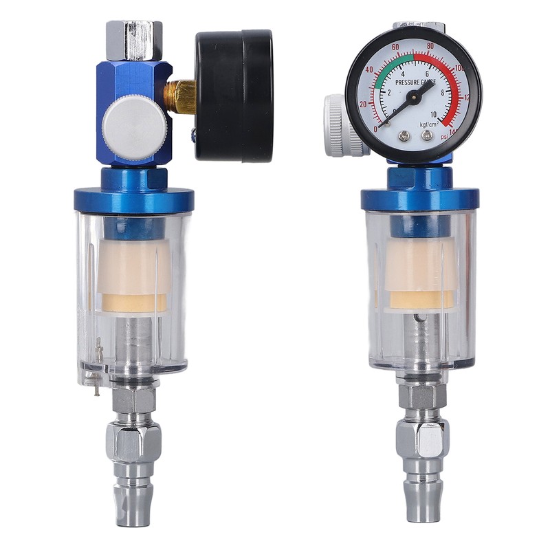 Spray Gun Air Regulator Aluminum Alloy Plastic In Line Water