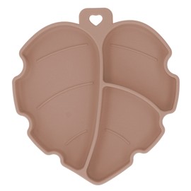 Baby Suction Plate Food Grade Silicone Separated Area Dishwasher Friendly Baby Divided Dish for Home Eating Dining Peach Pink