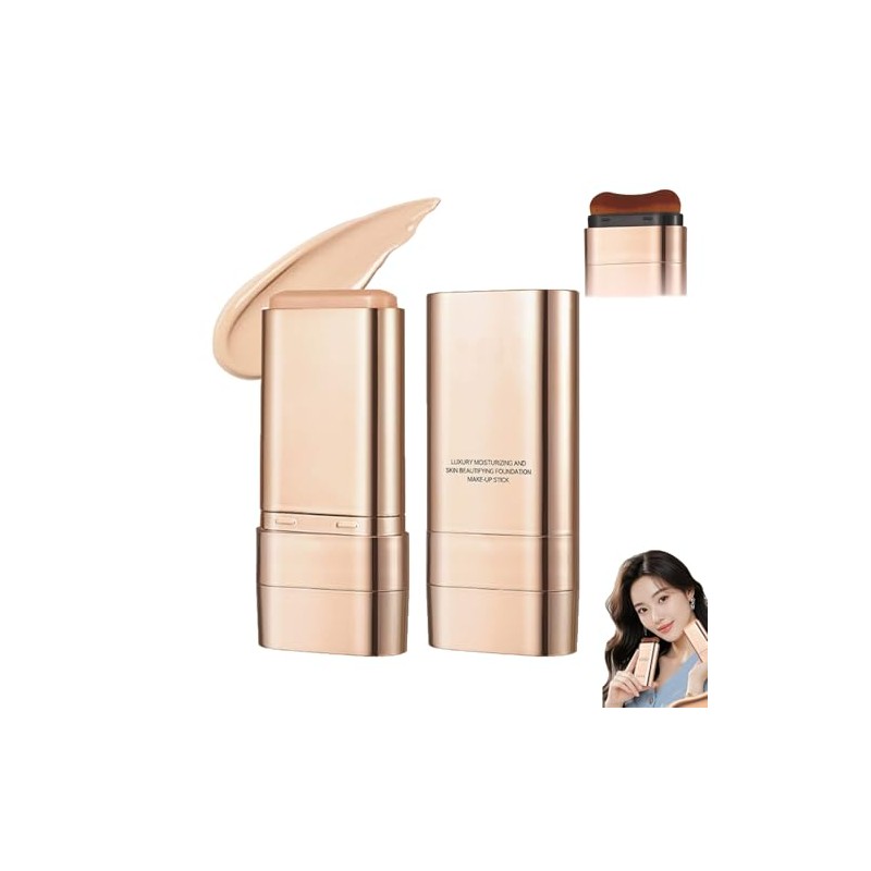Base de maquillaje y corrector iluminador de doble punta, barra