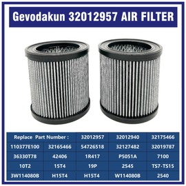 2 Pcs 32012957 Air Filter Fit for Ingersoll Rand Air Compressor, Replace 2545 10T2 15T4 32012940 32165466 110377E100 7100 3000 H15T4 TS7-TS15 32165466 54726518 32127482 32019787 42406 1R417 P5051A
