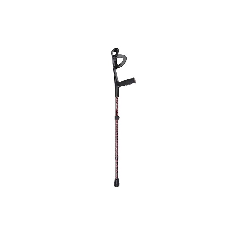 Ziggy Open Cuff Adjustable Crutch - Black Floral
