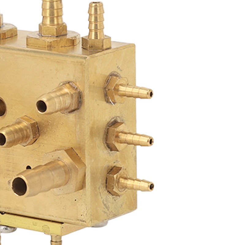 15 Holes Dental Cabinet Integrated Air Water Chassis Valve Copper