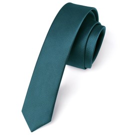 Enlision Teal Tie Skinny Teal Green Ties For Men Solid Color 4cm Slim Necktie Classic Formal Silk Tie For Wedding Party Business