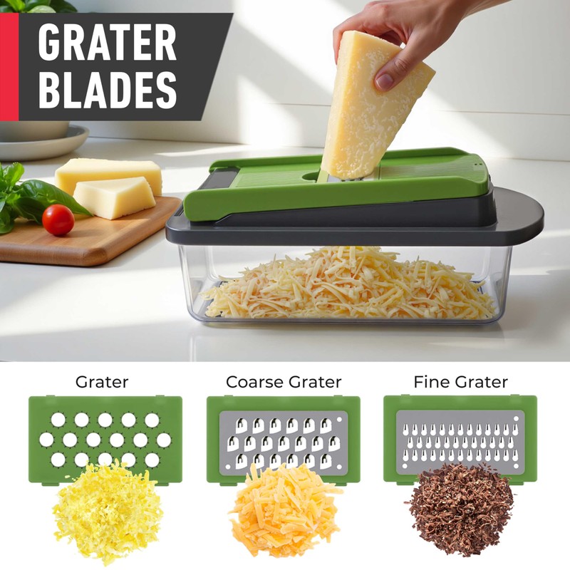 Mueller Pro-Series 10-in-1, 8 Blade Vegetable Chopper, Onion Mincer, Cutter,