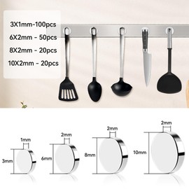Magnets Strong N35 for Crafts, 190 Pack Small Magnets 4 Sizes-3X1mm,6X2mm,8x2mm,10X2mm Neodymium Magnet NdFeB Mini magnets Round for Home DIY Fridge, Whiteboards Present